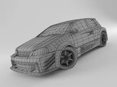 Golf 5 volkswagen car Low-poly 3D model