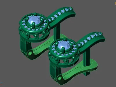 Women Earrings 3DM STL Womens Earring Renders 3D print models   3D print model 35
