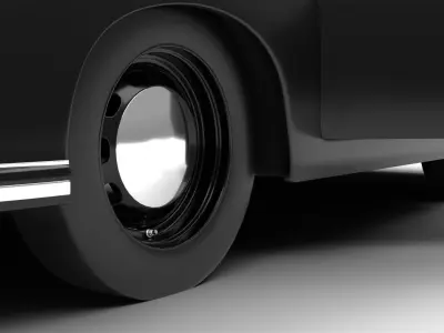 Porsche 356 1300 1952 3d model HQ 3D model