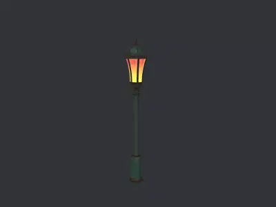Street Lantern Low-poly 3D model