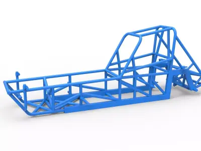 Frame of Vintage Dirt Modified stock car Version 3 Scale 1 to 25 3D print model