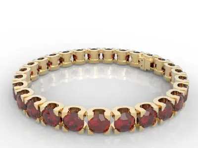 50pt Prong Set Tennis Bracelet Model 3D print model