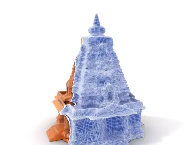 Ancient Temple Structure model pack Low-poly 3D model