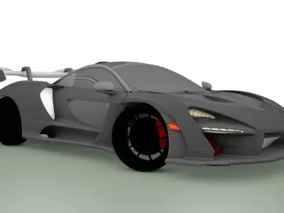 Generic Sports Car Low-poly 3D model