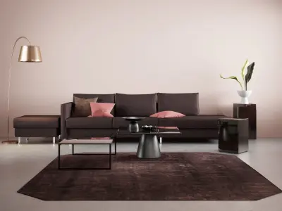 Living room Cinema4D Corona renderer interior 3D model
