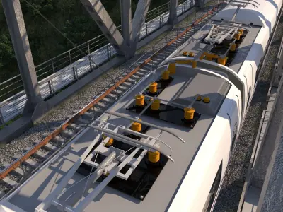 Hi-speed Electric Train Sapsan Siemens Velaro RUS  3D model