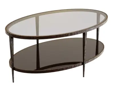 Crate and Barrel Clairemont Oval Coffee Table 3D model