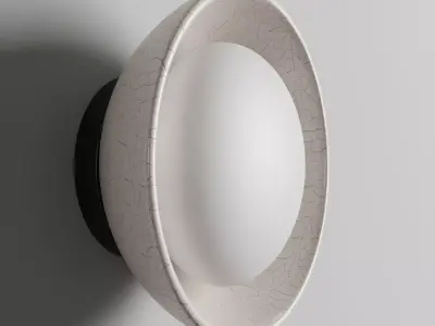 GLAZE SMALL SCONCE Low-poly 3D model