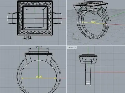 anello centrale e contorno  3D print model