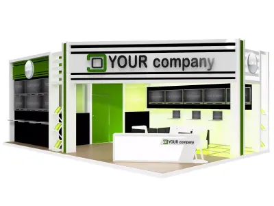 Booth Exhibition Stand a74  3D model