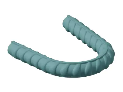 Plastic Bend TMT Bar Toy 3D model