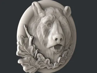 3d STL models for CNC bear 3D model