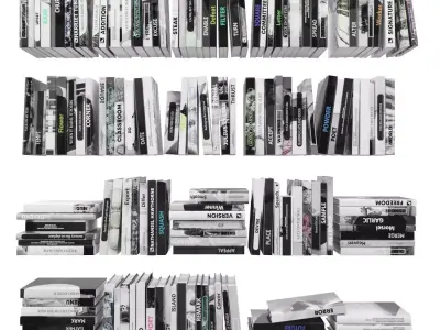 Books 150 pieces 2-1-2 3D model