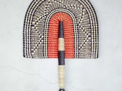 African Handwoven Fan 37 3D model