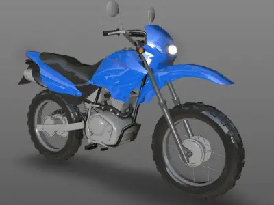 Enduro 125cc Trail Bike Game Ready Asset Low-poly 3D model