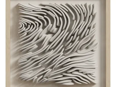 Coral Reef Waves Wall Decoration 3D model