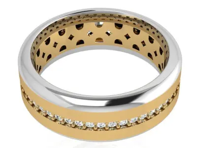 Emerald Bezel Setting Band 4416 3D print model