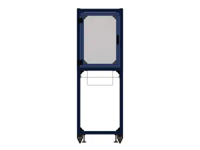 Aluminum Enclosed Workstation WL56 3D model