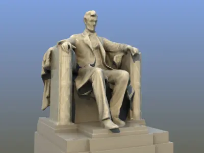 Lincoln Memorial Statue 3D model