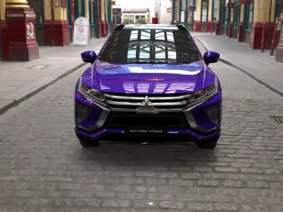 mitsubishi eclipse cross blue 3D model