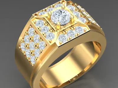 Luxury Men Rings Designs 4MR049 3D print model