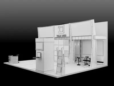 Booth Exhibition Stand a586b 3D model