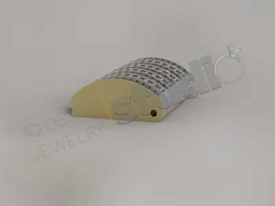 Luxury brilliant clasp with gems 3d model 3D print model