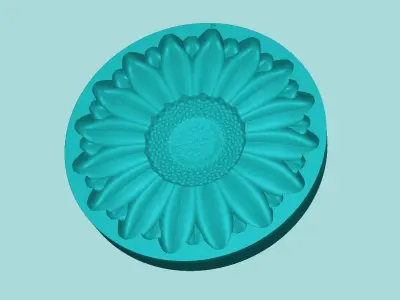 Sunflower 02 - Silicone Mold Maker - Template 3D print model