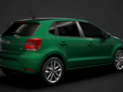 Volkswagen Polo TSI 5d Typ6C 2017 3D model