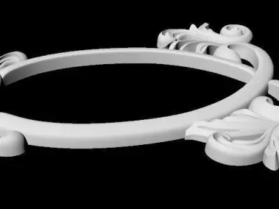 Central decor ornament for furniture 3D model 356