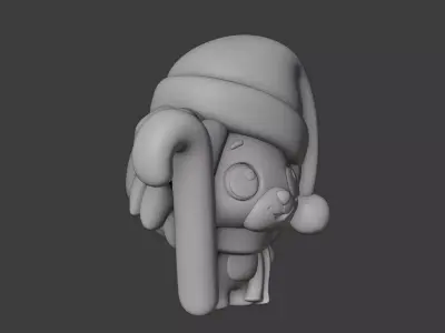 Christmas lion figure  3D print model