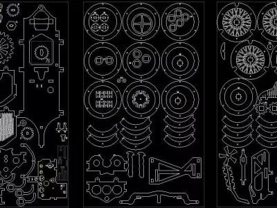 3D Wooden Puzzle Model Grand Prix Car with V8 Engine 3D model