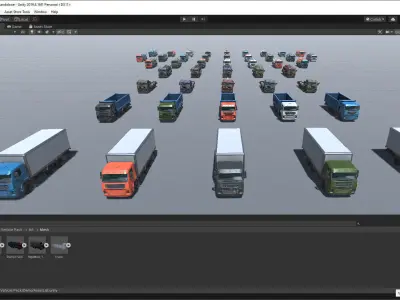 Truck Vehicle Pack Unity Low-poly 3D model