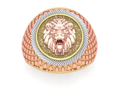 Lion Ring 3D print model