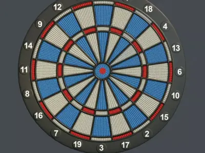 Darts Table Low-poly 3D model
