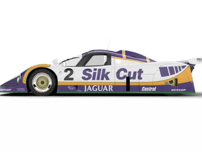 Jaguar XJR-9 Silk Cut Racing 1988 3d model 3D model