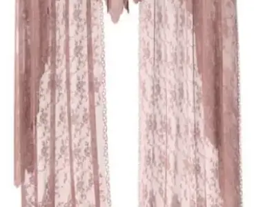 curtain 3d model lace 3D model