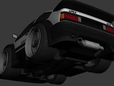 cartoon car vehicle 3d game ready model Low-poly 3D model-001 Low-poly 3D model