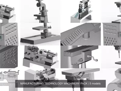 MANUFACTURING TECHNOLOGY MACHINERY PACK 3D Model Collection