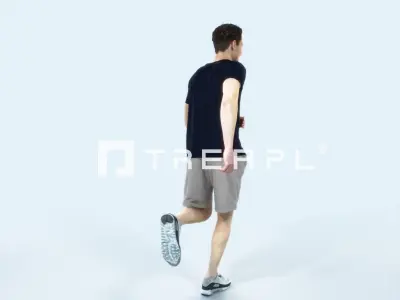 Virtue 02J Running Jogging Football Sports Man Low-poly 3D model