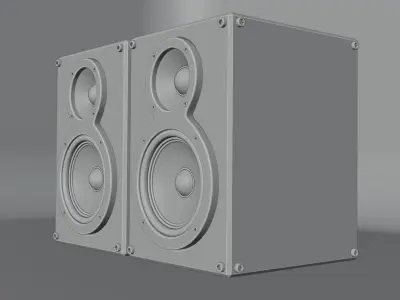 Glass Loud Speakers 3D model
