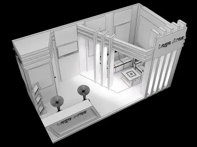 Booth Exhibition Stand a251a 3D model