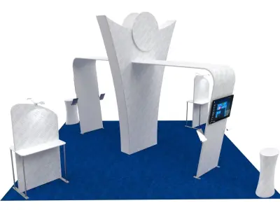 Exhibition booth 20x20ft 3DM020 3D model