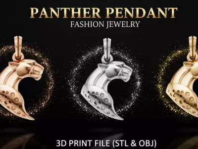 Panther Head Pendant  Fashion Luxury Jewelry 3D Print Model 3D print model