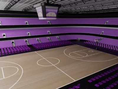Basketball Stadium Low-poly 3D model