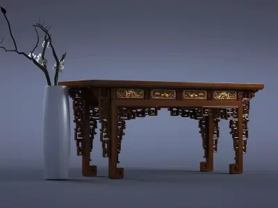 cabinet cabinet wardrobe sofa bed table bookshelve 3D model