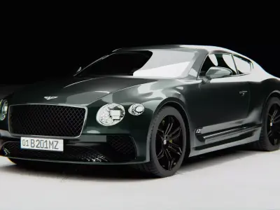 Bentley Continental Tuned low-poly 3D model Low-poly 3D model