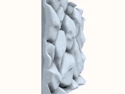 Rough Travertine Stone Wall 3D model