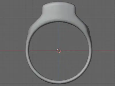 Jewelry3dfile45 silver ring with square shape 3D print model