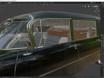 Cadillac Hearse Space Wagon Victoria SS 1959 3D model